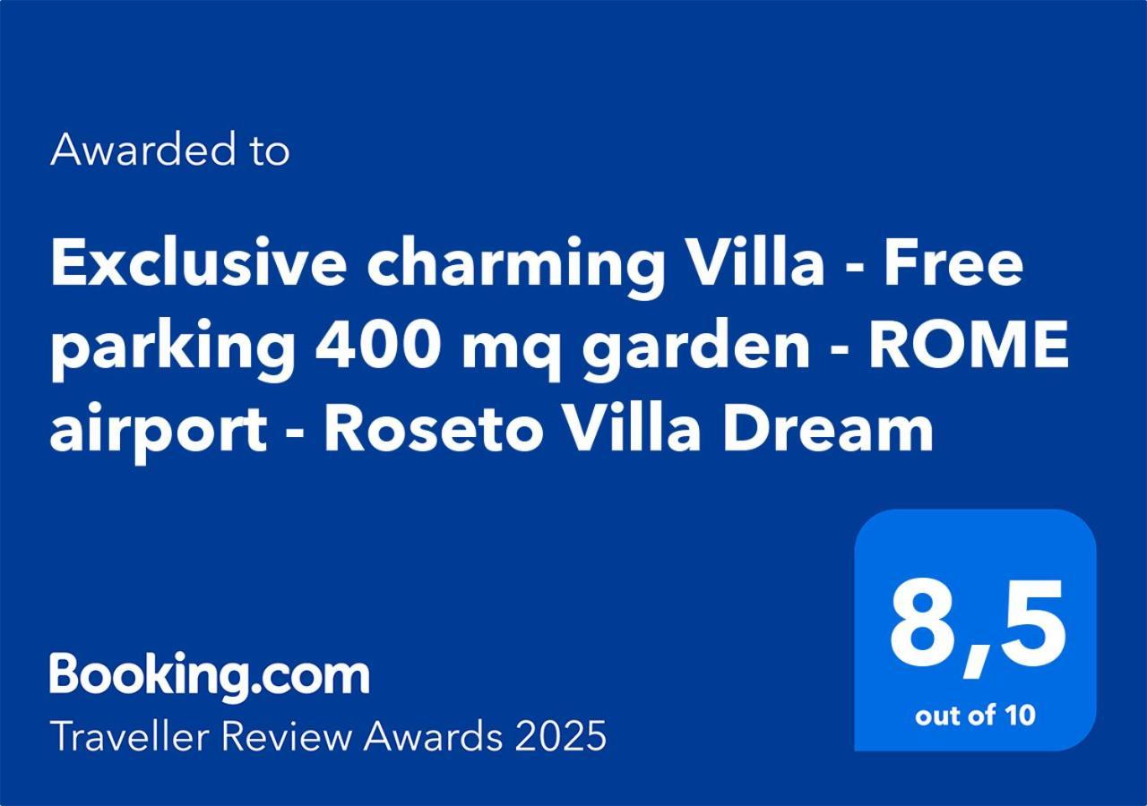 Exclusive Charming Villa - Free Parking 400 Mq Garden - Rome Airport - Roseto Villa Dream Fregenae Eksteriør billede